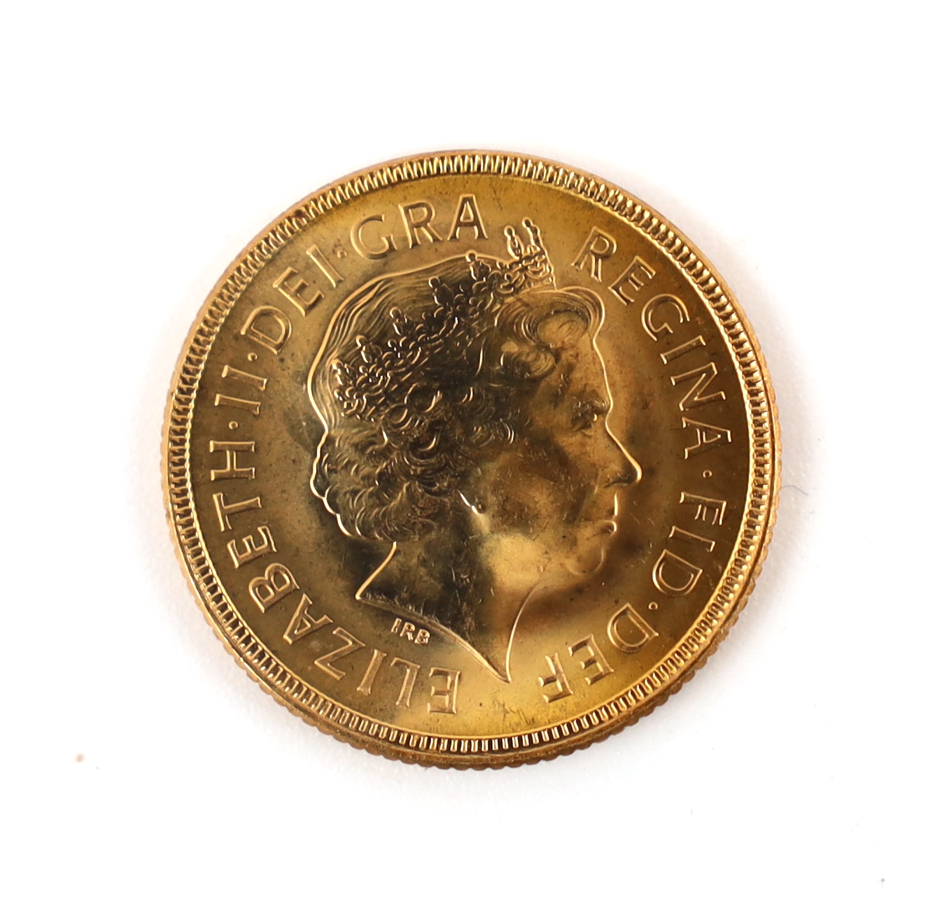 British Gold Coins, Elizabeth II sovereign, 2002, rev. Shield, BUNC (S4431)